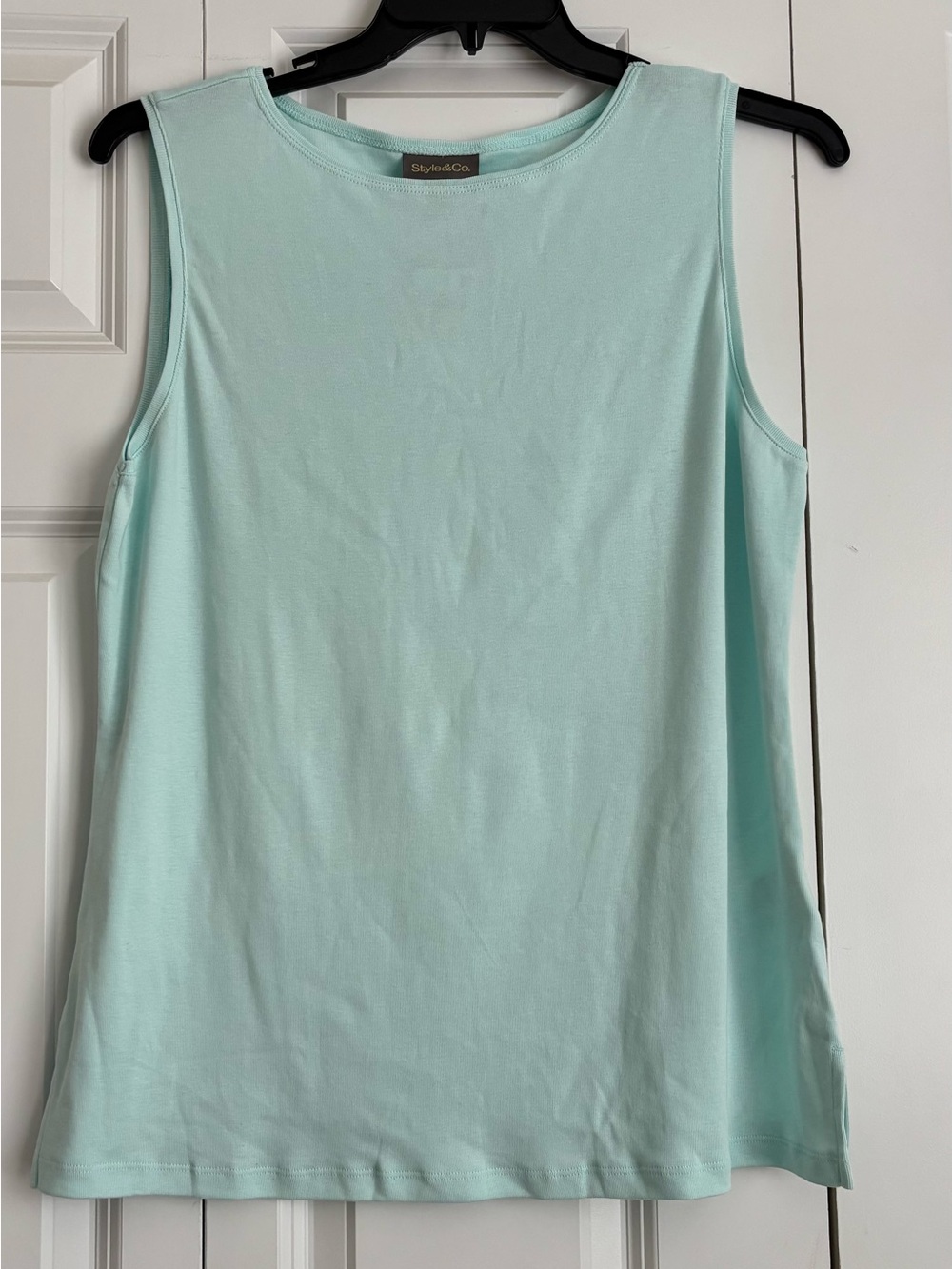 Style & Co. Light Aqua Sleeveless Tank